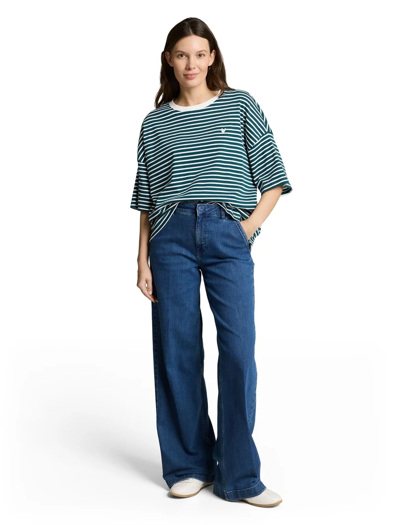 Oversize T-Shirt mit Streifenmuster