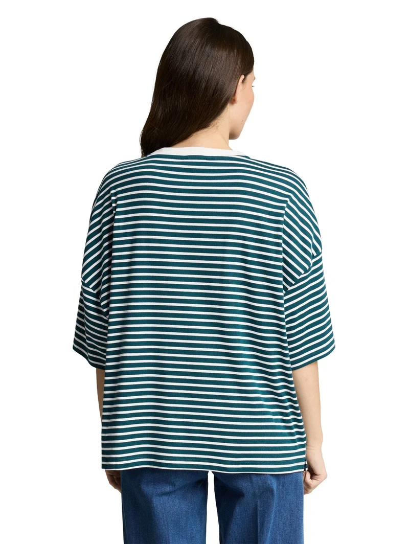 Oversize T-Shirt mit Streifenmuster