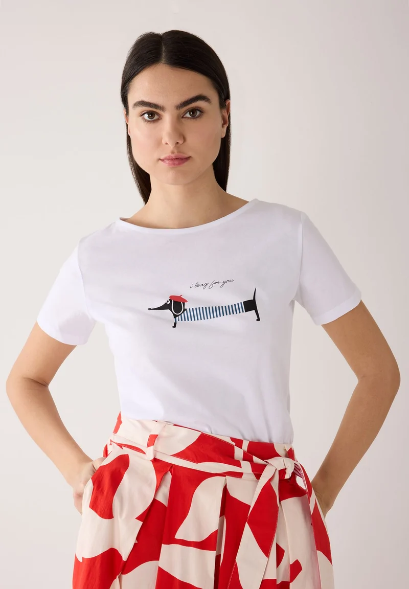 T-Shirt mit Dackelprint