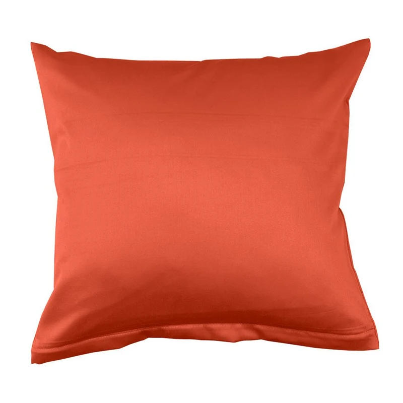 Lorena Mako Satin Bettwäsche uni Classic Orange Kissen 40x40cm