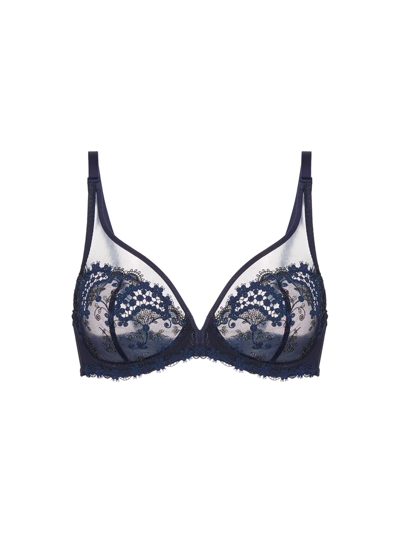 Simone Perele - Wish Sheer Plunge Bra Sapphire