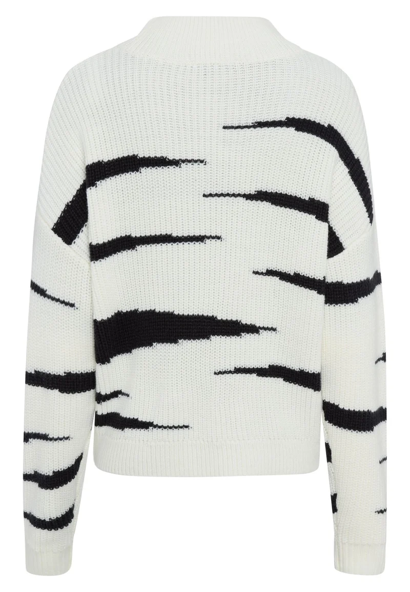 Pullover mit Kontrast-Intarsien