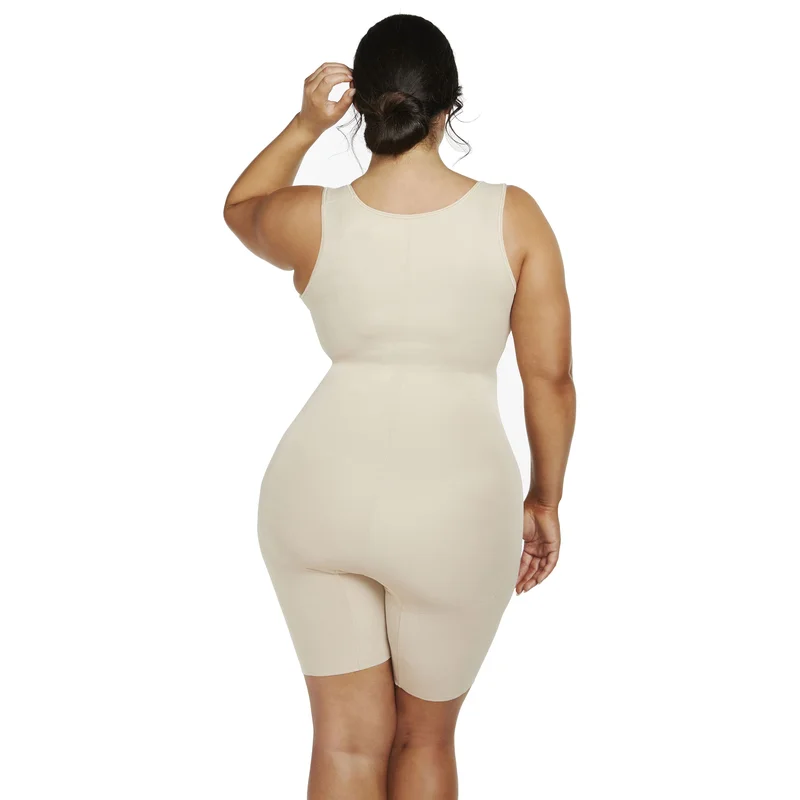 Naomi & Nicole Shapewear - Unglaublich bequemer Torsette-Oberschenkelformer, warmes Beige
