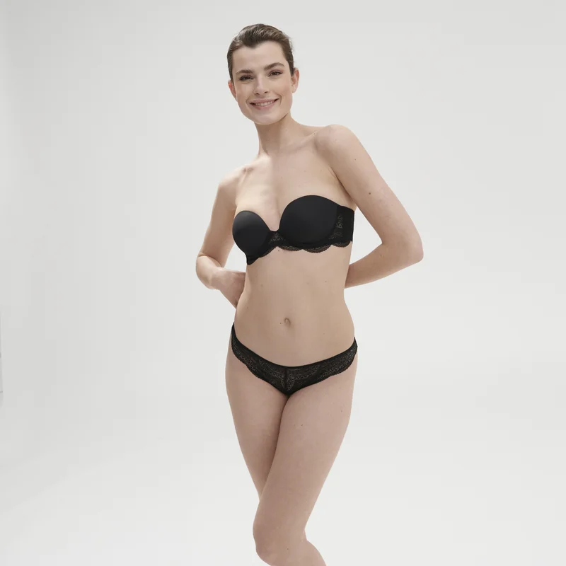 Simone Perele - Karma trägerloser BH mit tiefem Ausschnitt, Schwarz