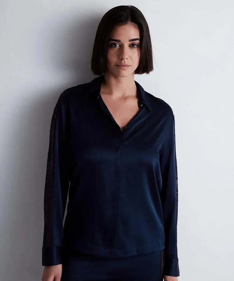 Aubade - Midnight Whisper Bluse Abendblau