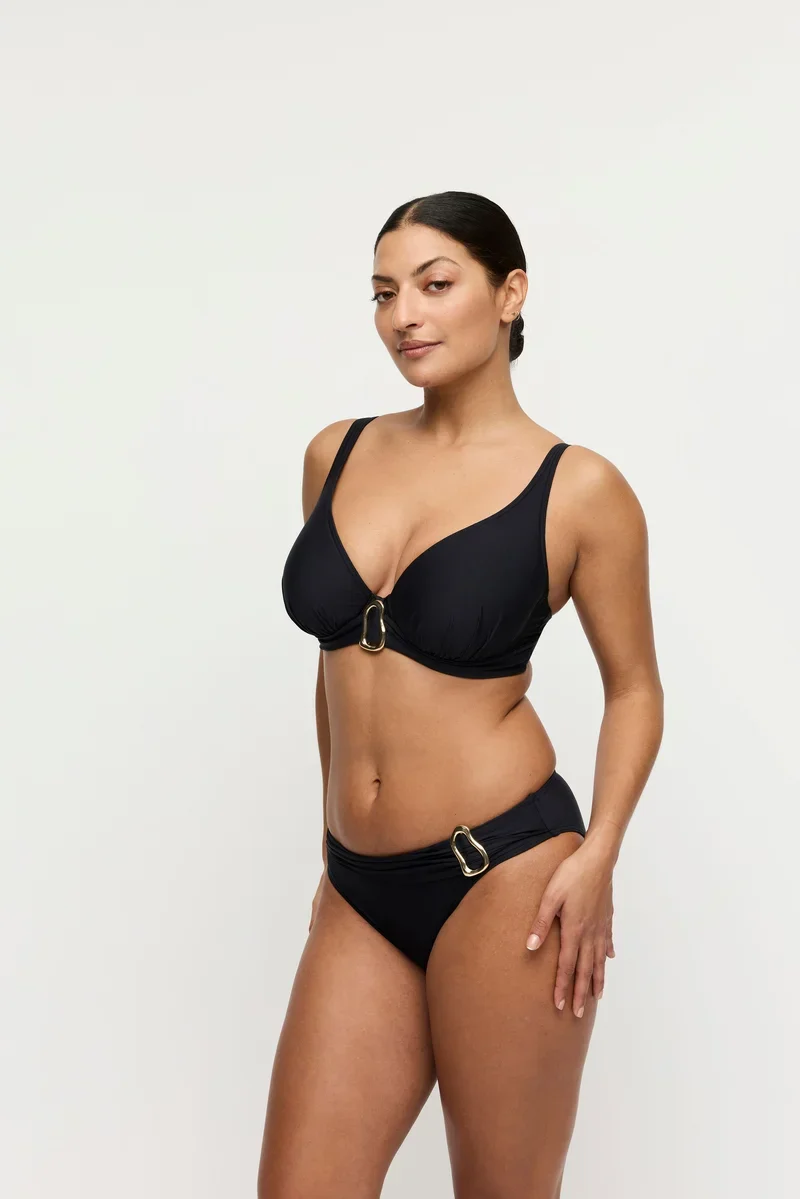 PrimaDonna Swimwear - Uvita Gepolstertes Bikini-Oberteil mit tiefem Ausschnitt Schwarz