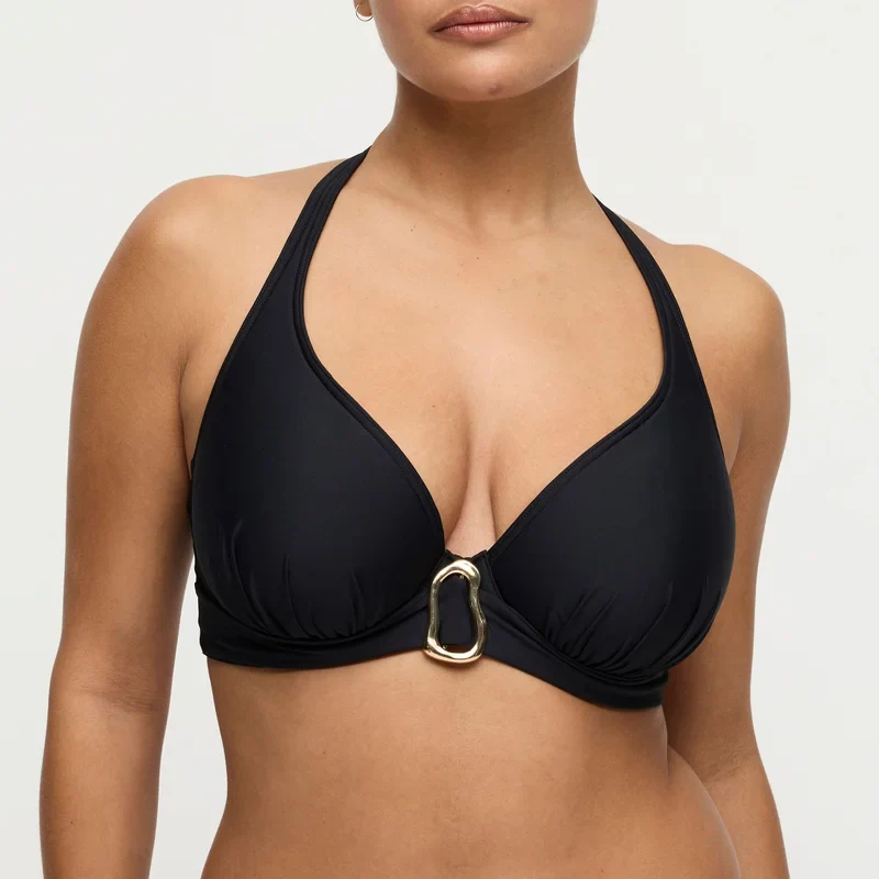 PrimaDonna Swimwear - Uvita Gepolstertes Bikini-Oberteil mit tiefem Ausschnitt Schwarz