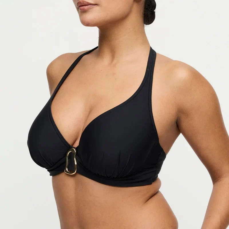 PrimaDonna Swimwear - Uvita Gepolstertes Bikini-Oberteil mit tiefem Ausschnitt Schwarz