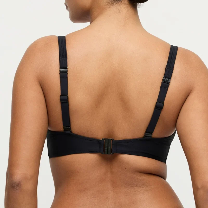 PrimaDonna Swimwear - Uvita Gepolstertes Bikini-Oberteil mit tiefem Ausschnitt Schwarz