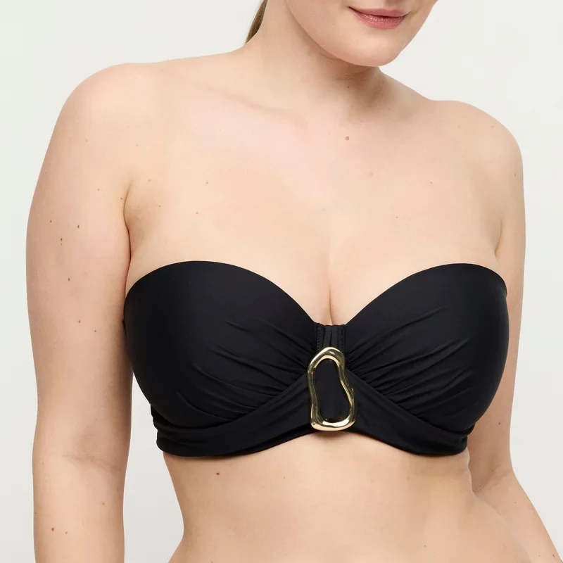 PrimaDonna Swimwear - Uvita Gepolstertes trägerloses Bikini-Oberteil Schwarz