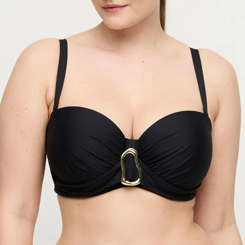 PrimaDonna Swimwear - Uvita Gepolstertes trägerloses Bikini-Oberteil Schwarz