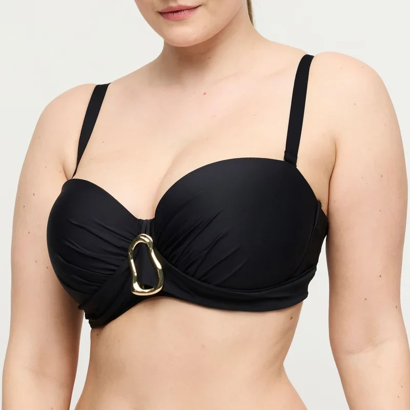 PrimaDonna Swimwear - Uvita Gepolstertes trägerloses Bikini-Oberteil Schwarz