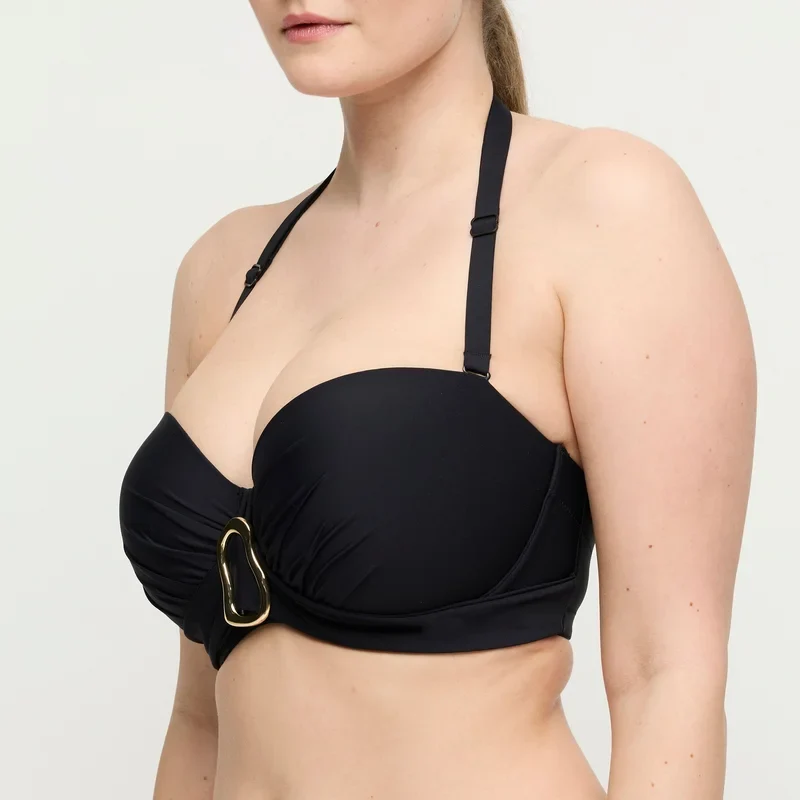 PrimaDonna Swimwear - Uvita Gepolstertes trägerloses Bikini-Oberteil Schwarz
