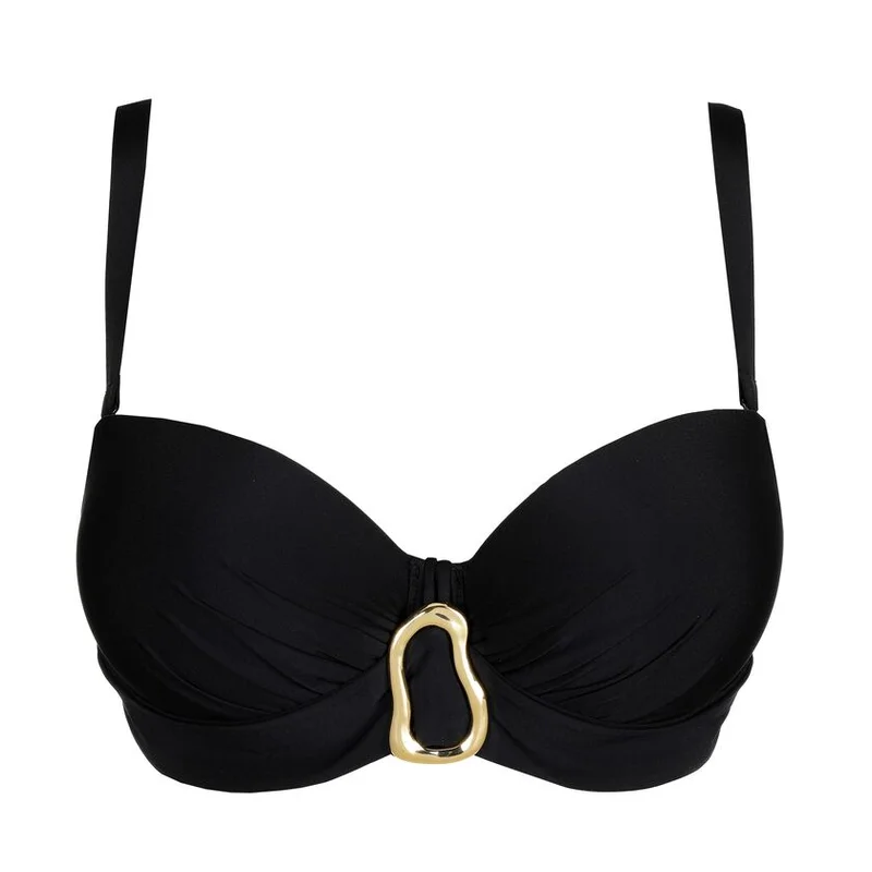 PrimaDonna Swimwear - Uvita Gepolstertes trägerloses Bikini-Oberteil Schwarz
