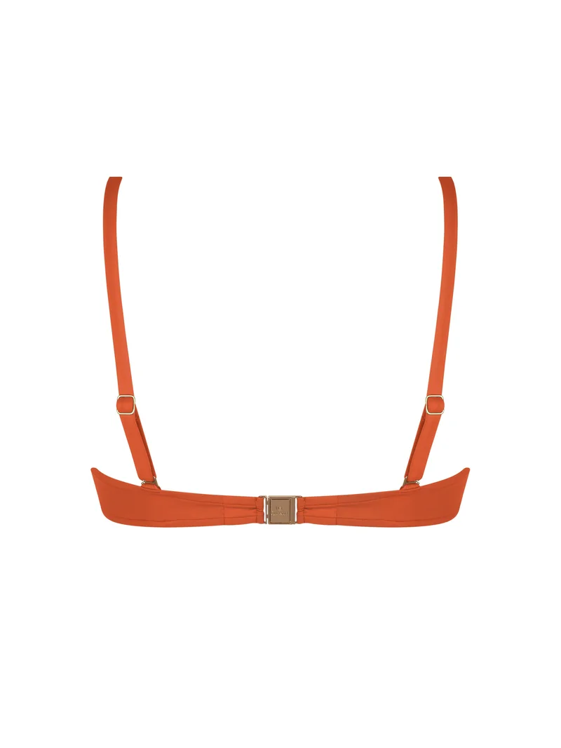 Lise Charmel Swimwear - Sillage Couture Gepolstertes Bikini-Oberteil mit tiefem Ausschnitt, Orange Sillage