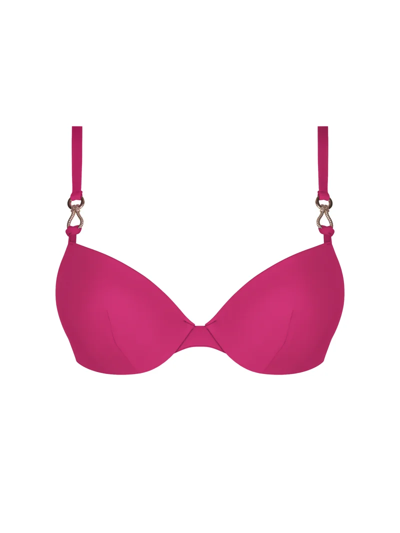 Lise Charmel Swimwear - Sillage Couture Gepolstertes Bikini-Oberteil mit tiefem Ausschnitt, Fuchsia Sillage