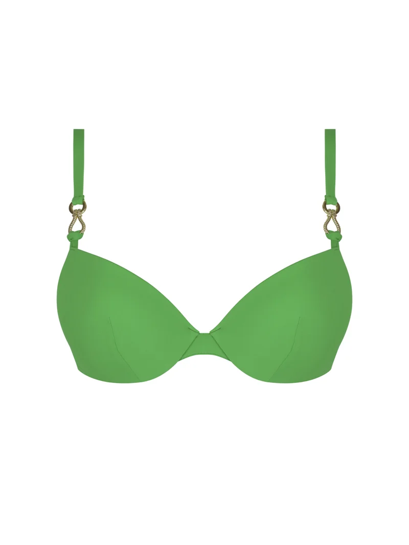 Lise Charmel Bademode - Sillage Couture Gepolstertes Bikini-Oberteil mit tiefem Ausschnitt Vert Sillage