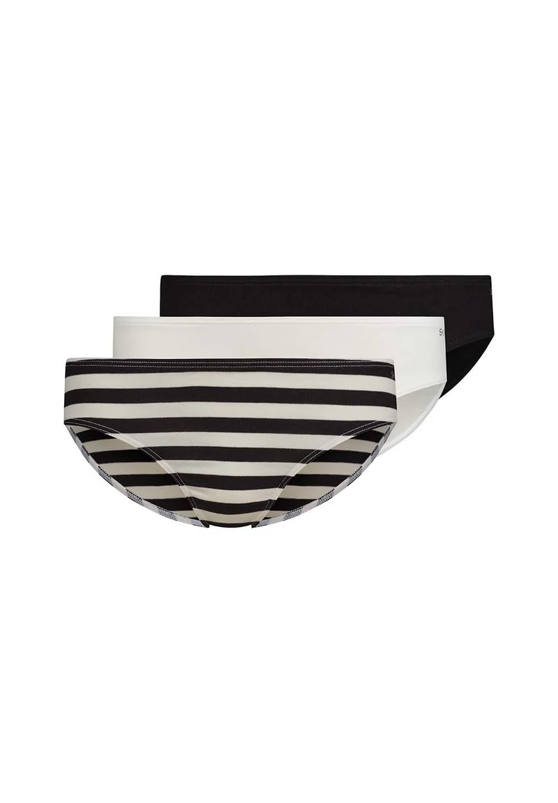 Cotton Multipacks Girls bikini briefs 3 pack | ivoryblackstripes selection 030034-08S941