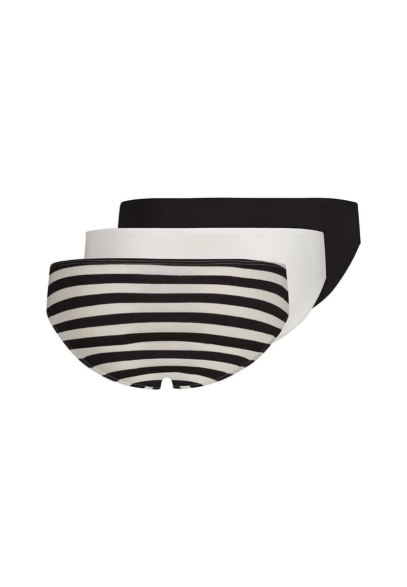 Cotton Multipacks Girls bikini briefs 3 pack | ivoryblackstripes selection 030034-08S941