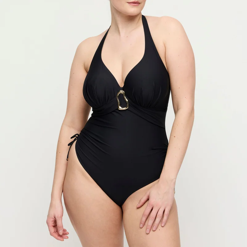 PrimaDonna Swimwear - Uvita Badeanzug mit tiefem Ausschnitt, Schwarz