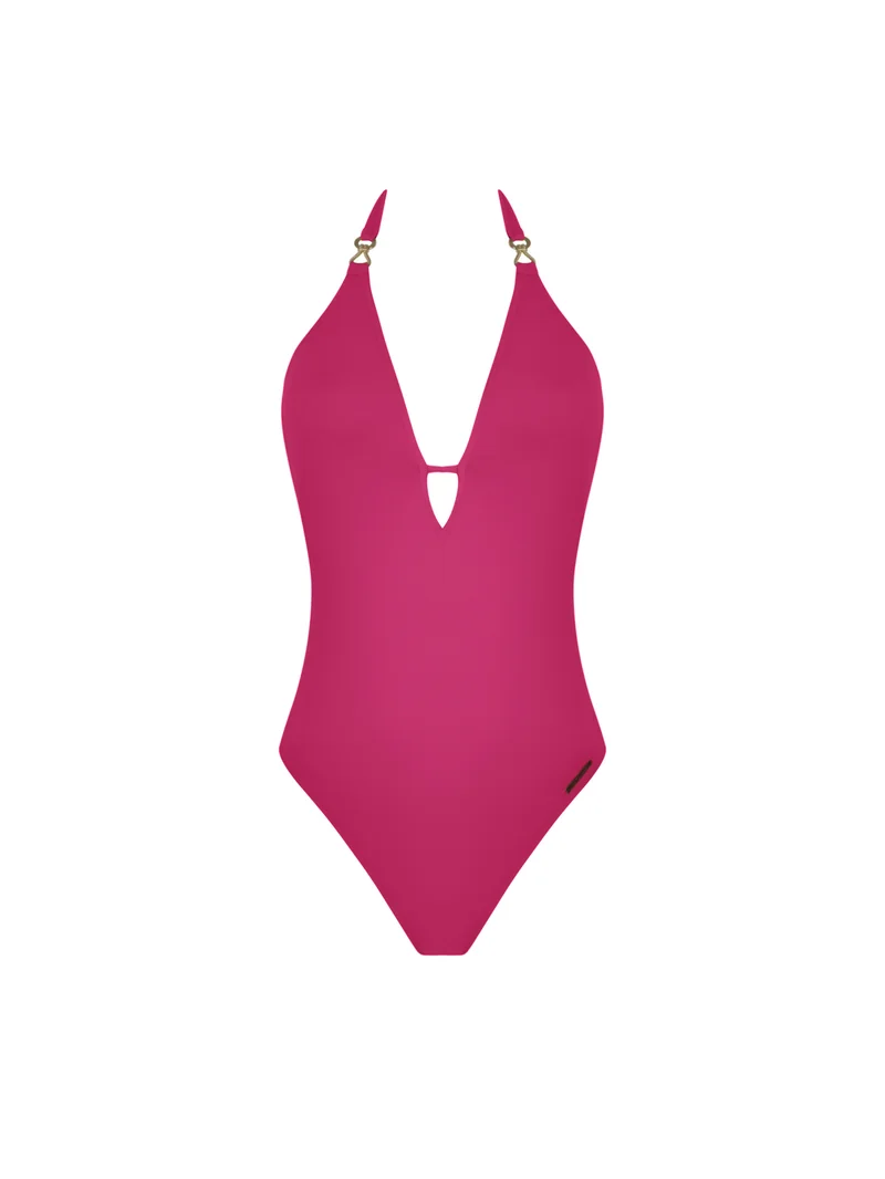 Lise Charmel Bademode - Sillage Couture Neckholder-Badeanzug mit tiefem Rückenausschnitt, Fuchsia Sillage