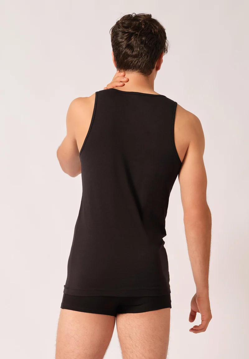 Cotton Multipack Tank Top 2 pack | black 087609-087665