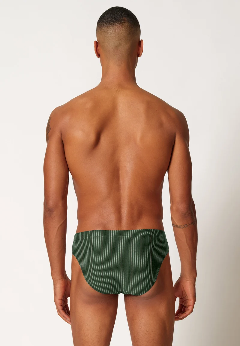 Cotton Multipack Briefs 2 pack | olive stripes 087607-08S726