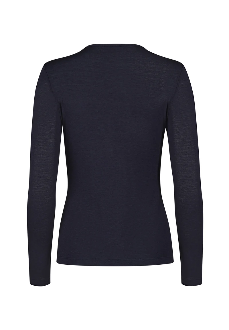CashmereDeluxe Shirt long sleeve | crown blue 087528-080393