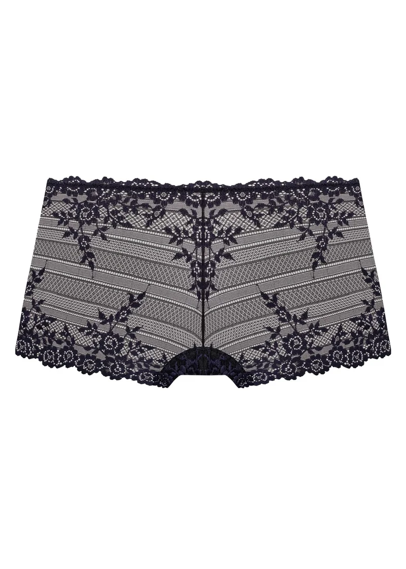 Wacoal - Embrace Lace Boy Short Schwarz/Nachtblau