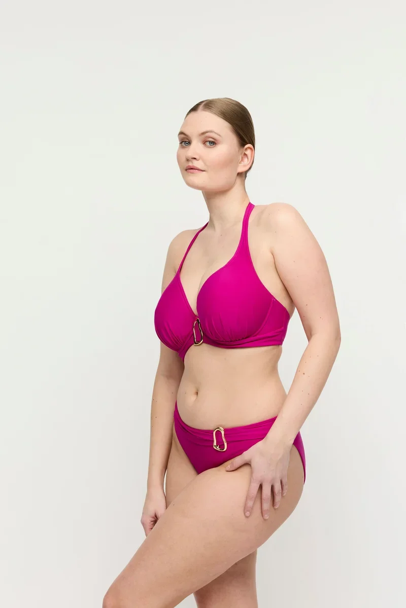 PrimaDonna Swimwear - Uvita Gepolstertes Bikini-Oberteil mit tiefem Ausschnitt, Dunkelmagenta