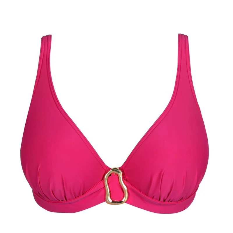 PrimaDonna Swimwear - Uvita Gepolstertes Bikini-Oberteil mit tiefem Ausschnitt, Dunkelmagenta