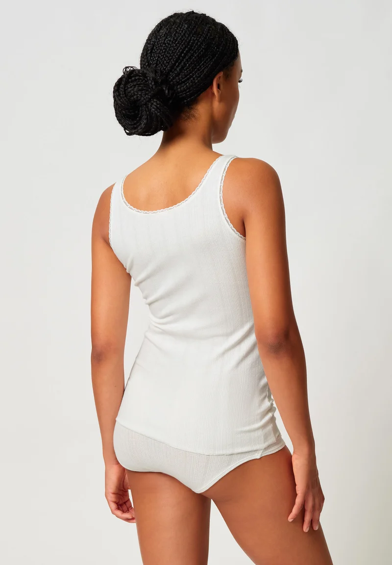 Ajouré Tank top | ivory 087378-087608