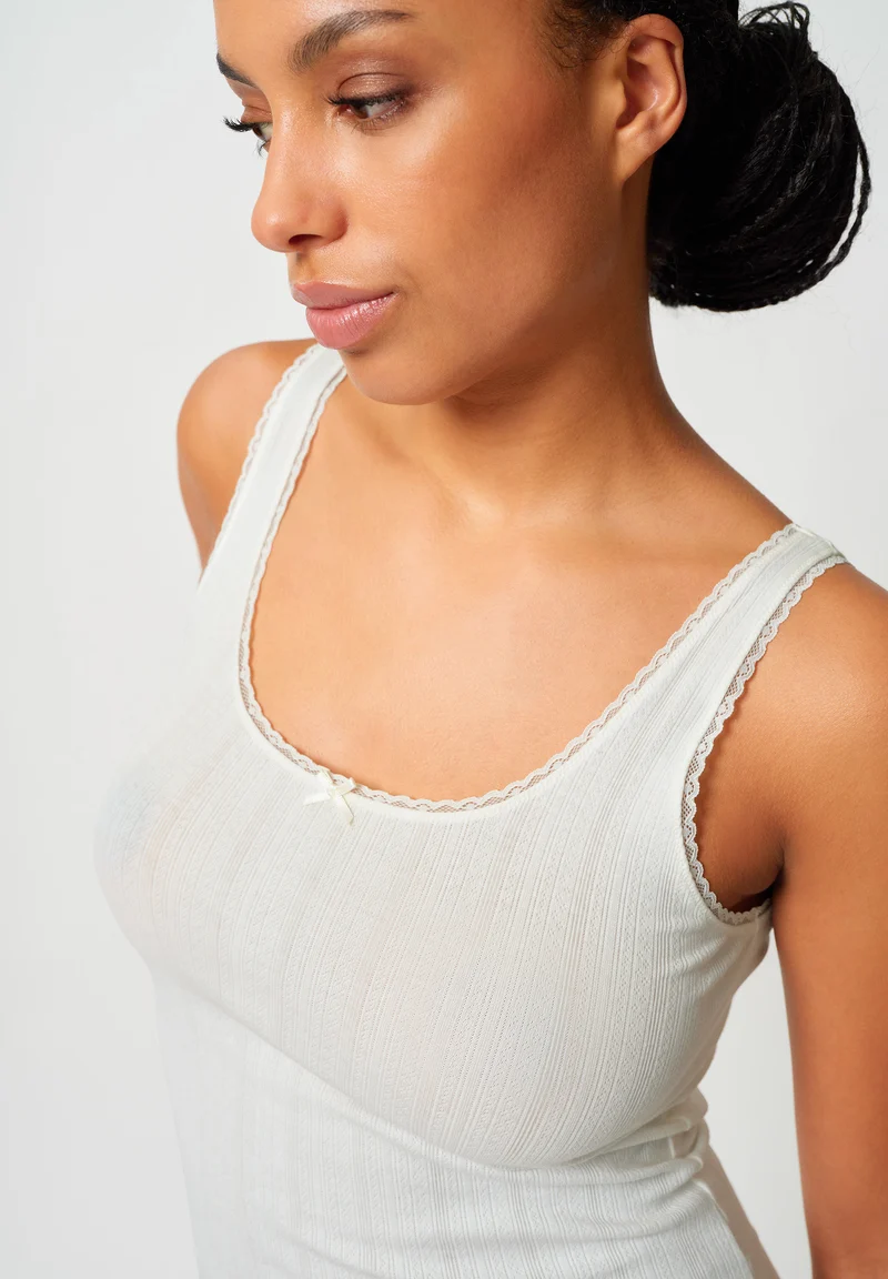 Ajouré Tank top | ivory 087378-087608