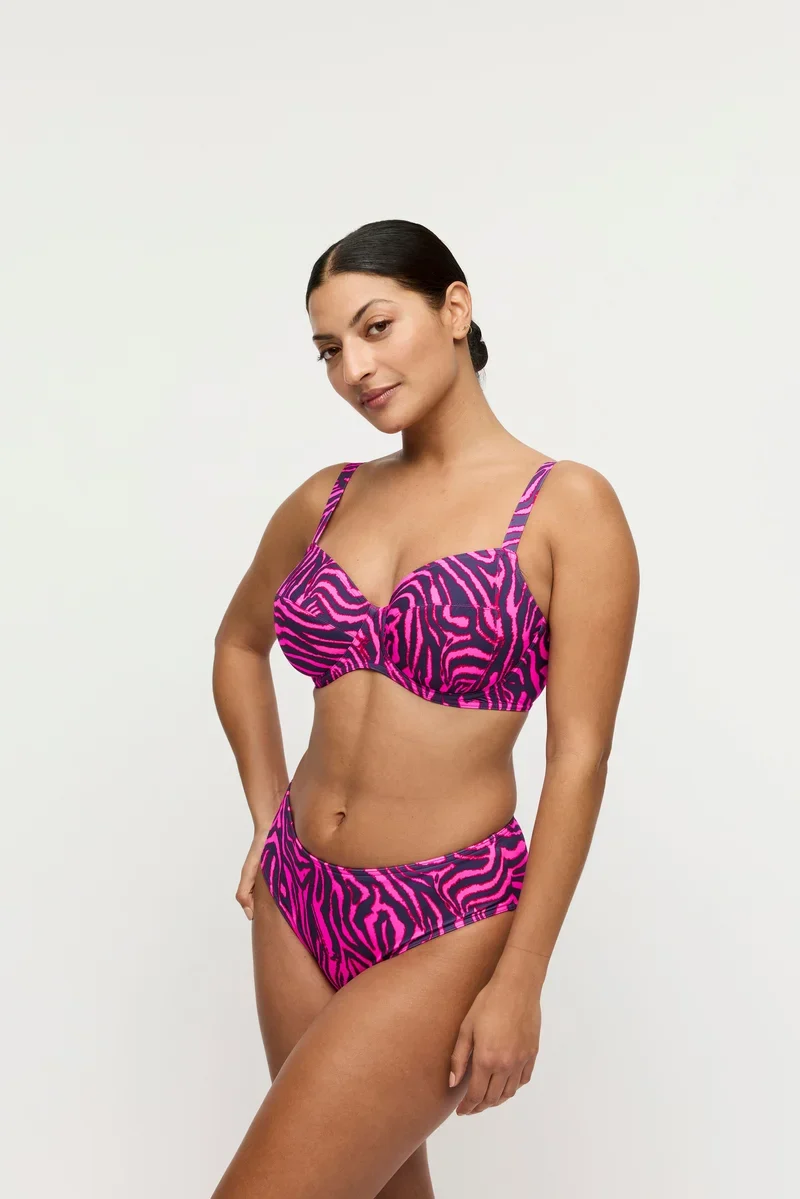 PrimaDonna Swimwear - Malabo Full Cup Bikini Top Hot Pink Zebra