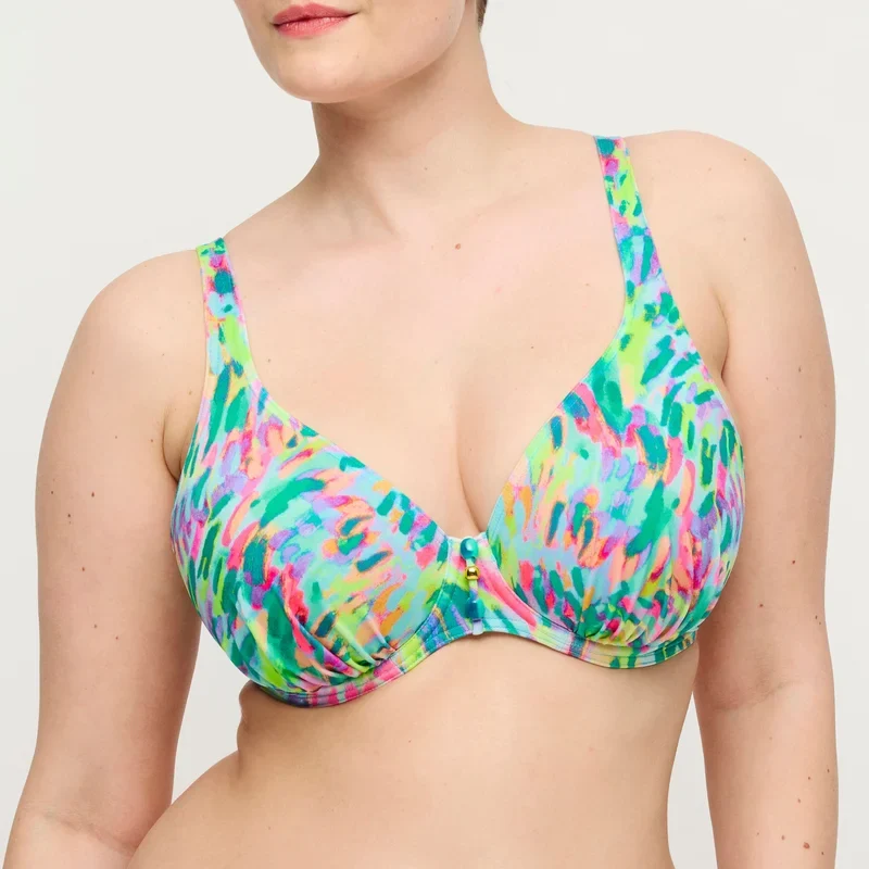 PrimaDonna Swimwear - Douala Halb gepolstertes Bikini-Oberteil mit tiefem Ausschnitt, Impressionist Sommer