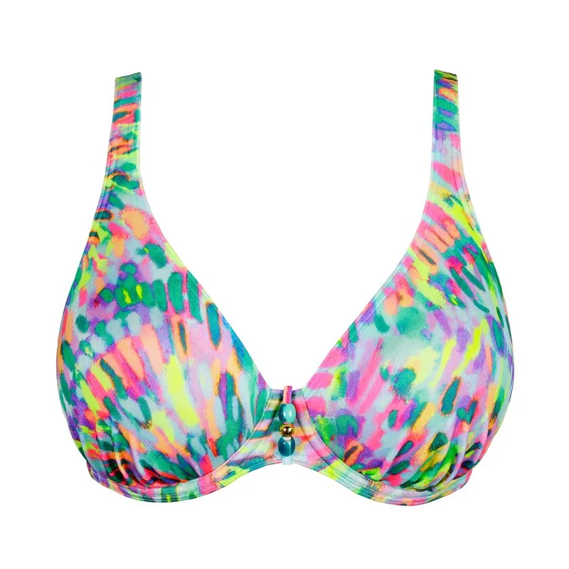 PrimaDonna Swimwear - Douala Halb gepolstertes Bikini-Oberteil mit tiefem Ausschnitt, Impressionist Sommer