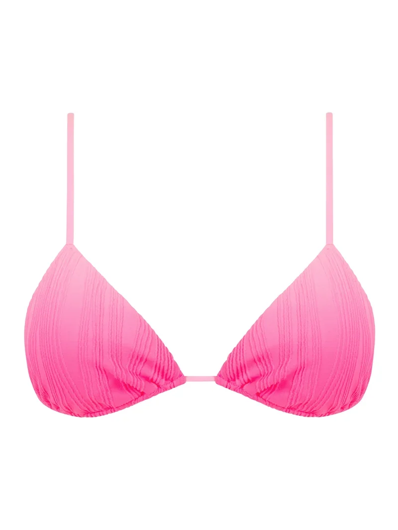 Chantelle Swimwear - Einheitsgröße, bügelloser Triangel-Bikini mit T-Shirt, rosa Batikmuster