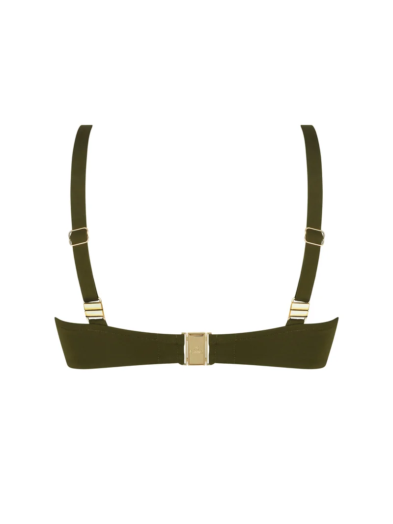 Lise Charmel Swimwear - Palmier Audace Balconet Bikini Top Khaki Audace
