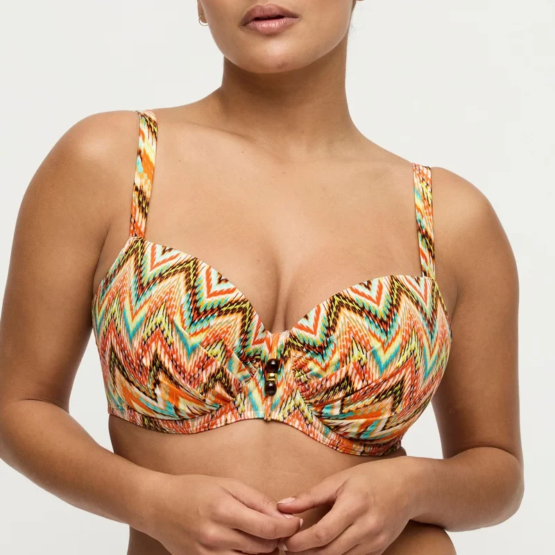 PrimaDonna Swimwear - Tubou gepolstertes Balconette-Bikini-Oberteil Ikat Sommer