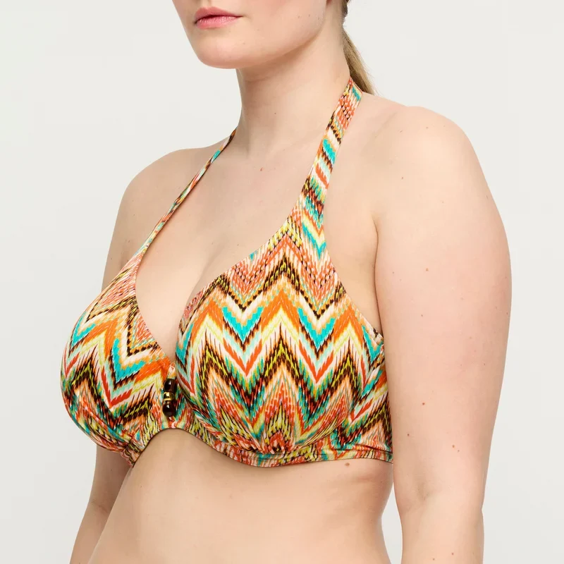 PrimaDonna Swimwear - Tubou Halbgepolstertes Bikini-Oberteil mit tiefem Ausschnitt, Ikat-Sommer