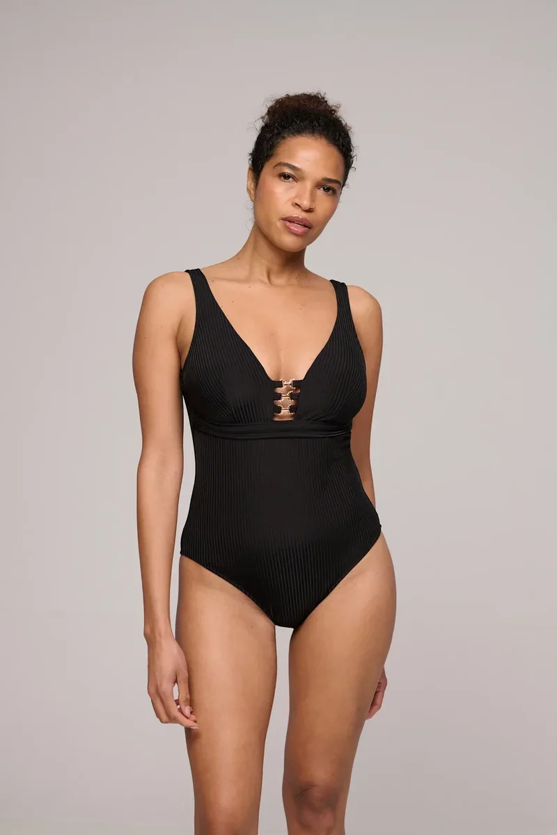 Marie Jo Swimwear - Emly Bügelloser Plunge-Badeanzug Schwarz