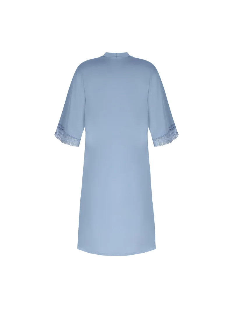 Antigel von Lise Charmel – Mittellanges Negligé-Kleid „Simply Graphic“ in Bleu Gris