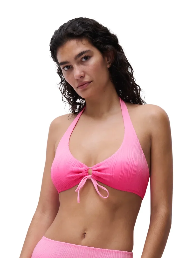Chantelle Swimwear - Einheitsgröße Bügelloser Bikini mit tiefem Ausschnitt, T-Shirt-Bikini, Rosa Batik