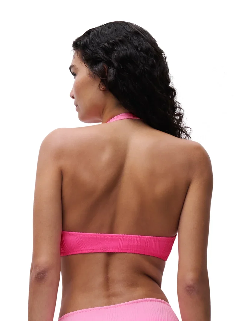 Chantelle Swimwear - Einheitsgröße Bügelloser Bikini mit tiefem Ausschnitt, T-Shirt-Bikini, Rosa Batik