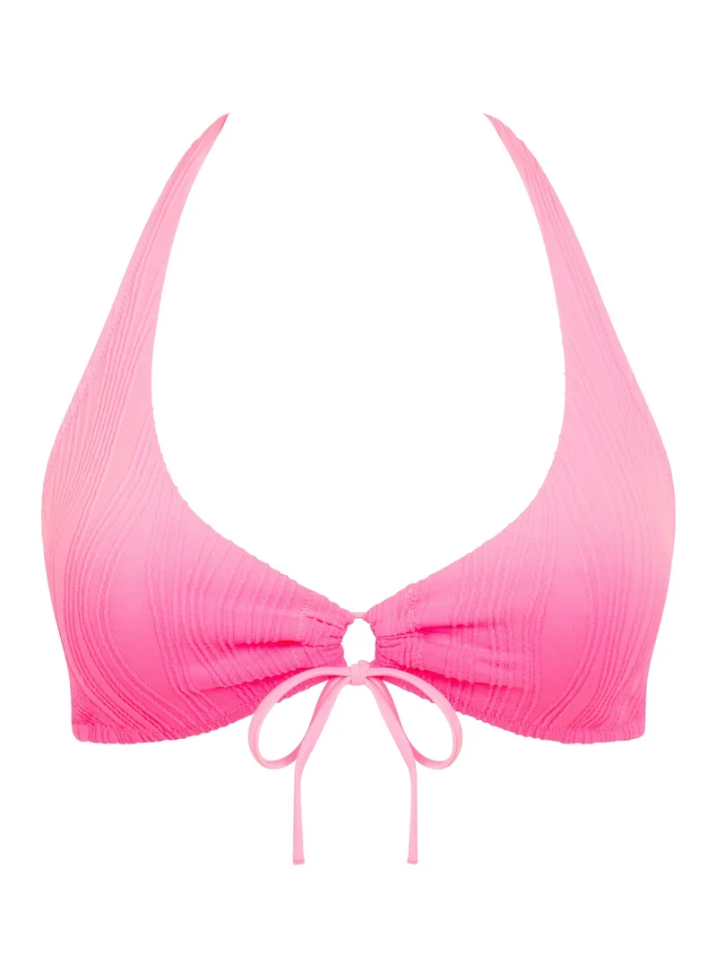 Chantelle Swimwear - Einheitsgröße Bügelloser Bikini mit tiefem Ausschnitt, T-Shirt-Bikini, Rosa Batik