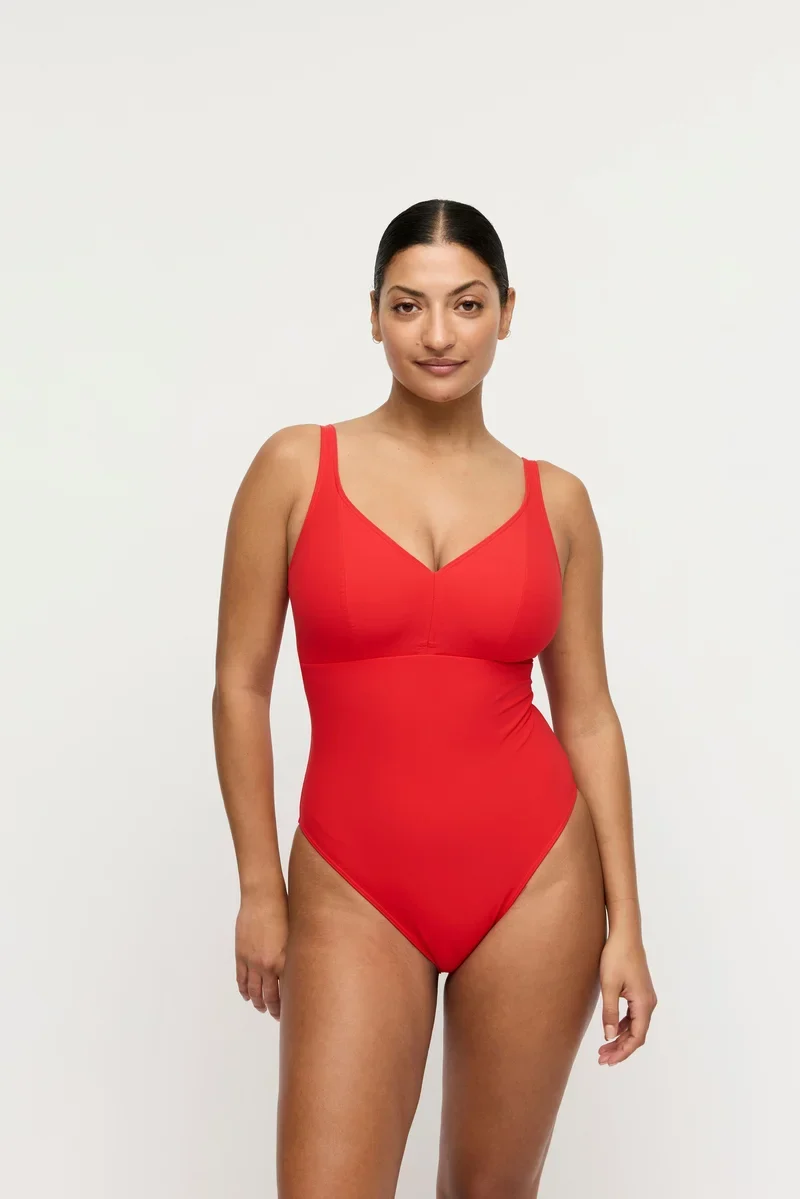 PrimaDonna Swimwear - Aswan Plunge Badeanzug kabellos Fiesta Rot