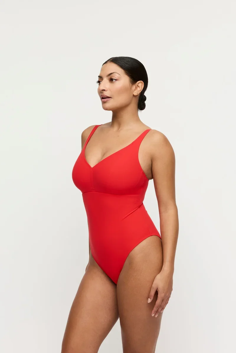 PrimaDonna Swimwear - Aswan Plunge Badeanzug kabellos Fiesta Rot