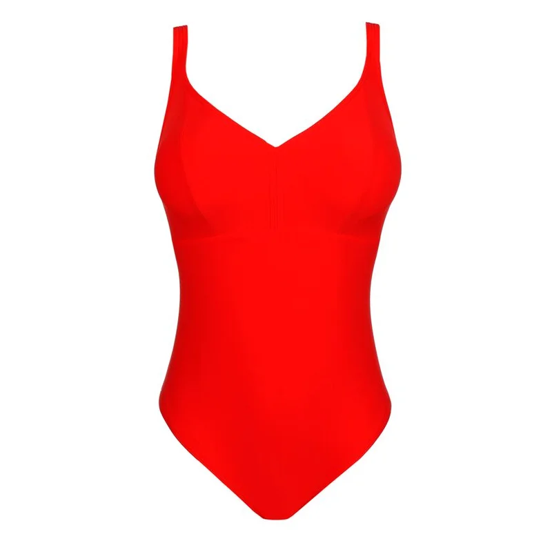 PrimaDonna Swimwear - Aswan Plunge Badeanzug kabellos Fiesta Rot