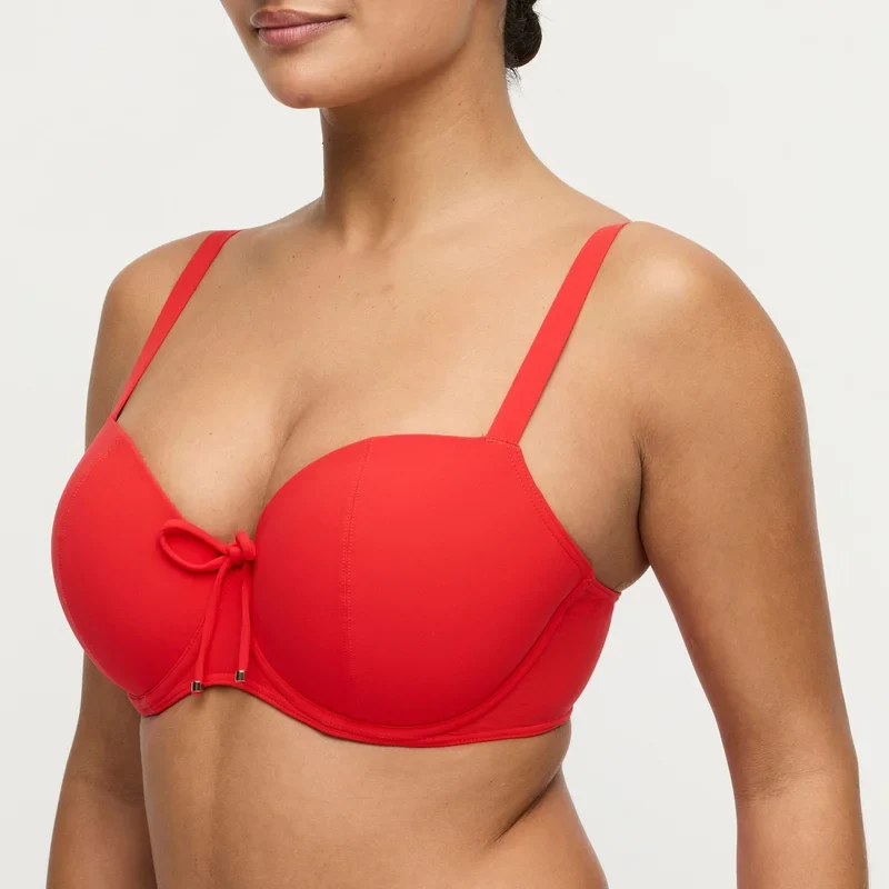 PrimaDonna Swimwear - Aswan Padded Balcony Bikini Top Fiesta Red