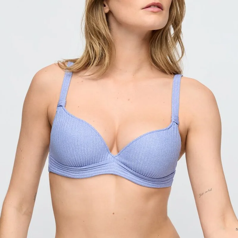 Marie Jo Swimwear - Tinjis Gepolstertes Bikini-Oberteil mit tiefem Ausschnitt Sparkling Dusk